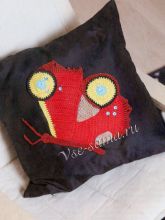 Декор для подушки крючком - Бабочка