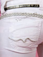 Декорирование белых брюк, фото