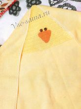 Декорирование детского полотенца капюшон-утенок