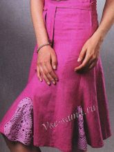 Декорирование юбки ажурными клиньями, фото