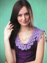 Декорирование топа ленточным кружевом, фото