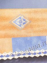 Двухцветная кайма крючком для полотенца