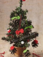 Елочные игрушки Шишки с бантиками, фото