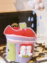 Грелка на чайник домик спицами и саше тучка