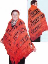 Ярко-оранжевая шаль