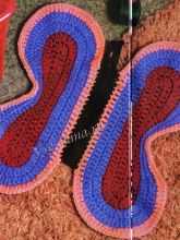 Коврик крючком Бабочка, фото