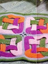 Коврик крючком Лабиринт