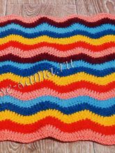 Коврик крючком Радуга