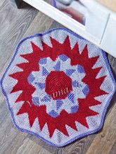 Коврик крючком Звезда
