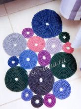 Коврик крючком из кругов