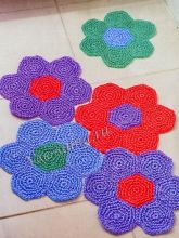 Коврик крючком пазлы