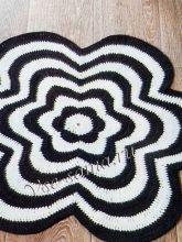 Коврик крючком цветочек