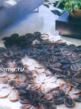 Коврик из валяных цветов, фото