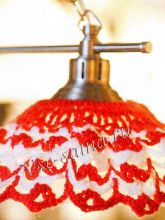 Красно-белый абажур