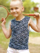 Меланжевая безрукавка для мальчика