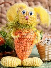 Морковный зайка - игрушка крючком