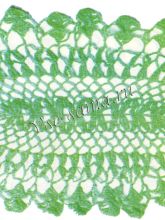 Овальная салфетка крючком