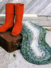 Овальный коврик крючком