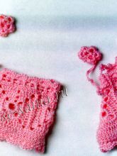 Пинетки крючком из мотивов