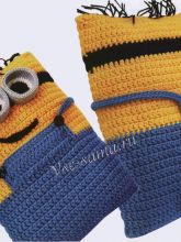 Подушка-игрушка крючком - Миньон