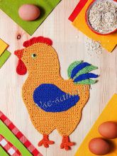 Прихватка крючком петух