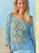 Пуловер с круглыми мотивами