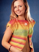 Разноцветная безрукавка