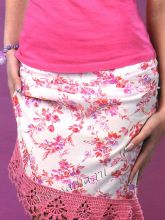 Розовая кайма для юбки