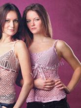 Розовый топ крючком