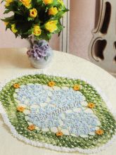 Салфетка крючком Озеро, фото