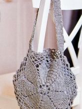 Серая сумочка крючком