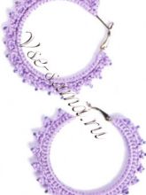 Серьги - кольца Сирень