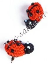 Серьги Божьи коровки