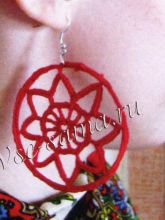 Серьги крючком Алая звезда