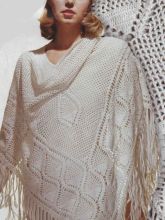 Шаль с узором ананас