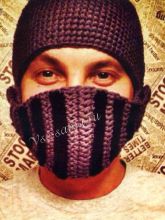 Шапка-шлем крючком, фото