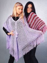 Сиреневое пончо