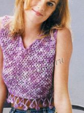 Топ сеточкой крючком, фото