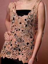 Топ в технике ирландского кружева