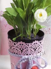 Украшение для кашпо крючком