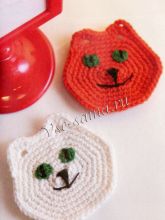 Украшения крючком для детской - Котики