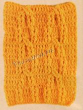 Узор крючком - желтые косы, фото