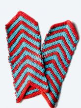 Варежки с узором елочка