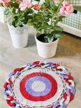 Вязание круглого коврика крючком