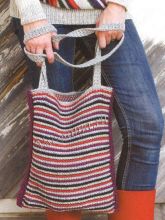 Вязание сумки крючком в полоску