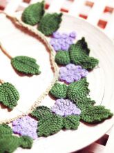 Воротничок крючком летний сад