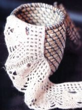 Воротничок крючком морозные узоры