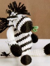 Зебра - игрушка крючком