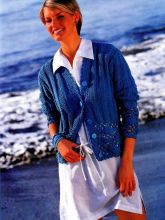 Жакет с кружевной каймой