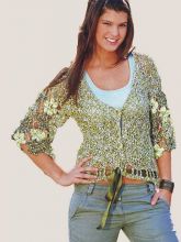 Жакет с рукавами из цветов